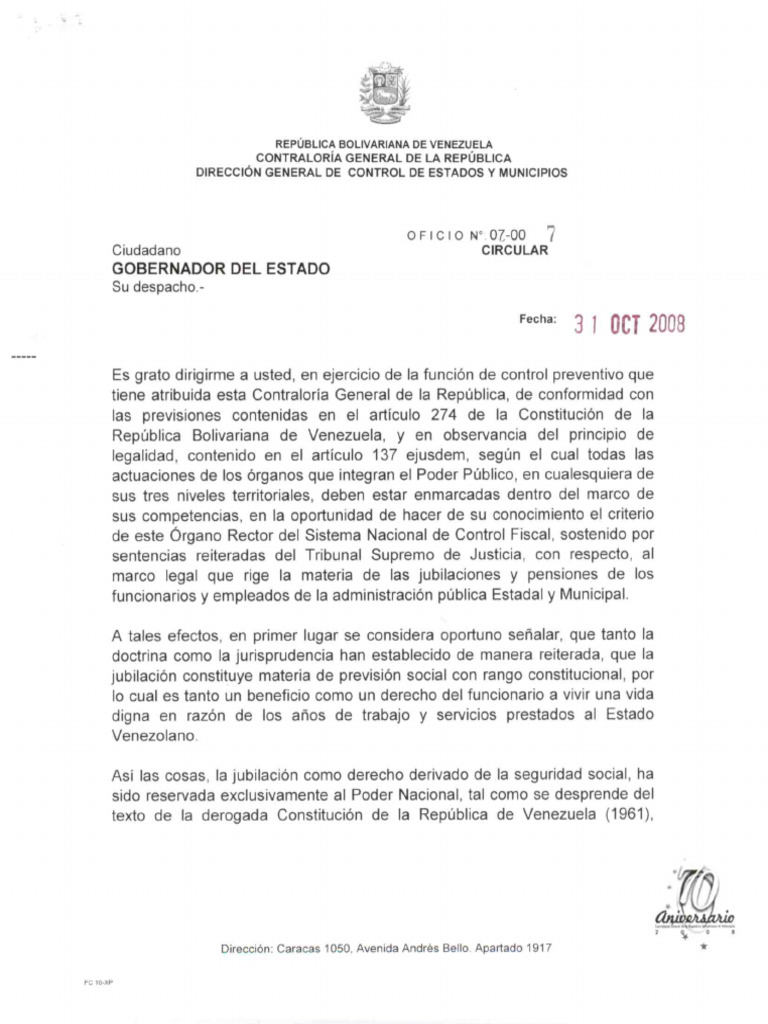 Circular 07 00 7 | PDF