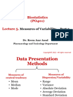 Lecture 5. Measures of Variability (Part 2)
