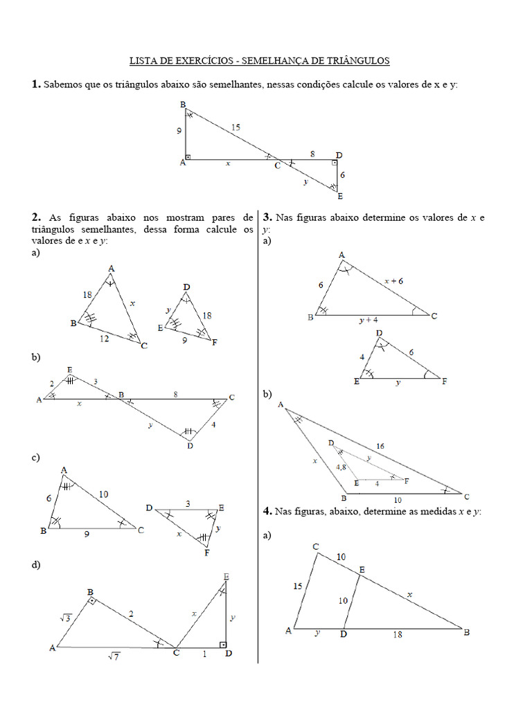 Semelhança de triangulos | PDF
