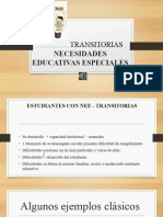 NECESIDADES EDUCATIVAS ESPECIALES Transitorias