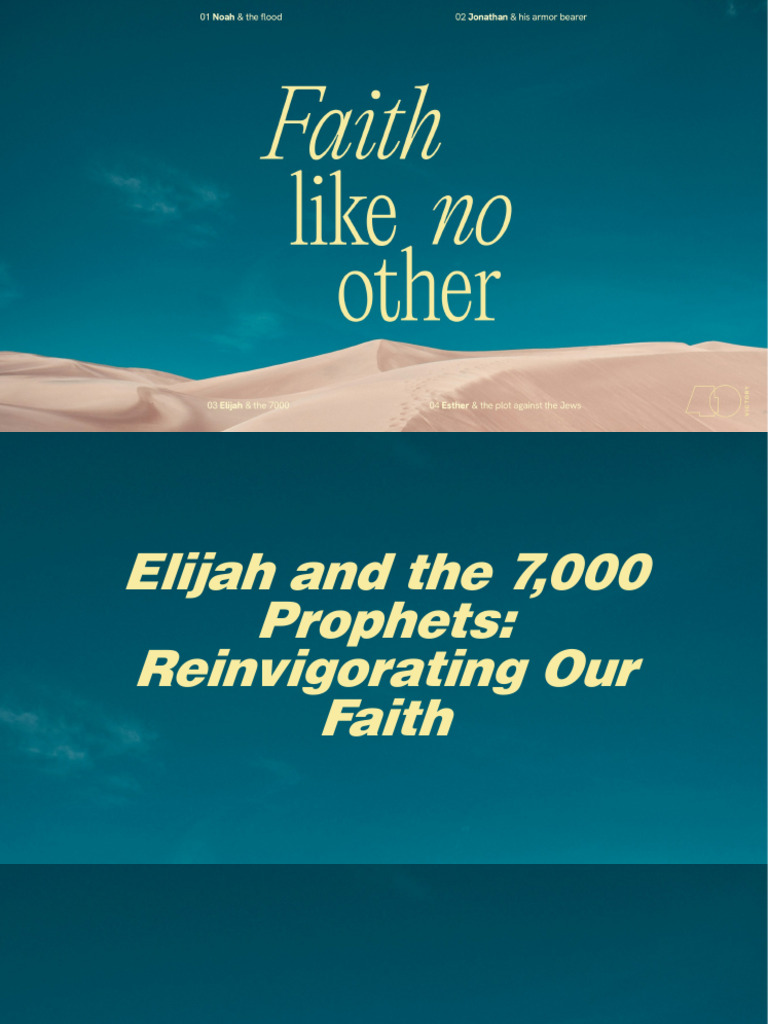 Reinvigorating Faith Through Elijah's Journey | PDF | Classics