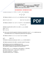 Lista de Exercícios - Vetores No Plano