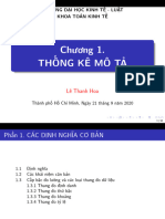 Chương 1. Thống Kê Mô Tả: Trường Đại Học Kinh Tế - Luật Khoa Toán Kinh Tế