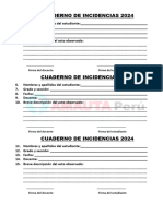 Cuaderno de Incidencias 2024