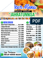 Hitam, Kuning Minimalist Menu Makanan