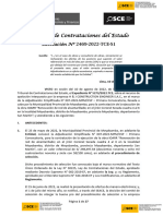 Resolución #2469-2022-TCE-S1 - RECHAZO DEBAJO DEL 90%