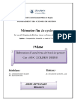 Elaboration D'un Tableau de Bord de Gestion