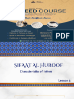 Lesson 3 - SIfaatt-ul-Hurrof