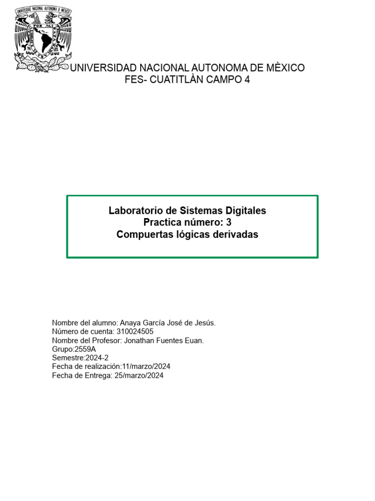 Practica 3 Digitales Descargar Gratis Pdf Puerta Lógica Circuitos