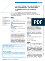 Prevention of covid-19 and other acute respiratory infections with cod liver oil supplementation, a low dose vitamin D supplement quadruple blinded, randomised placebo controlled trial - bmj-2022-071245.full