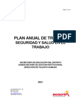 9 Plan Anual de Seguridad y Salud en El Trabajo 2021