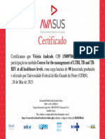 Course For The Management of LTBI, TB and TB-HIV at All Healthcare Levels - Certificado de ConclusÃ o