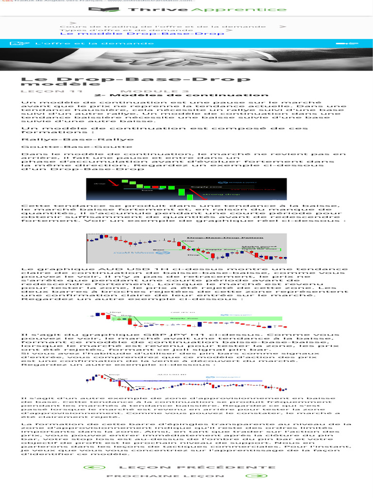 Modèle Drop-Base-Drop en Trading | PDF