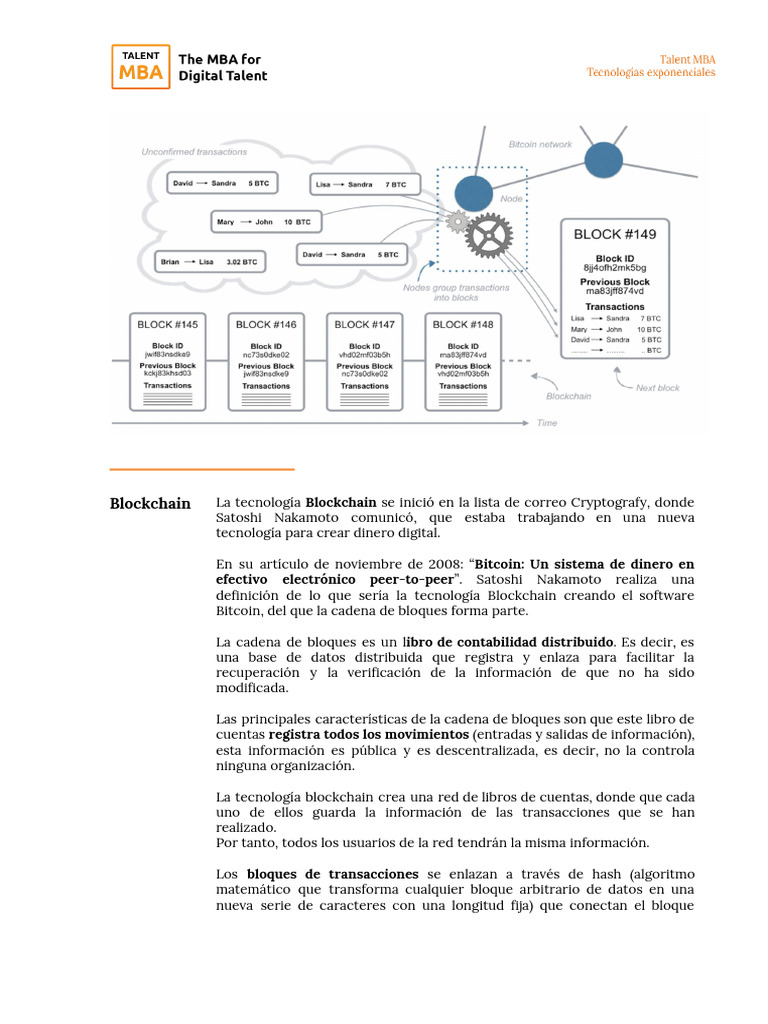 Introducción a la Tecnología Blockchain | PDF | Finanzas y dinero ...