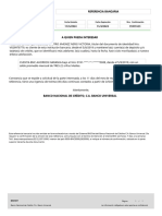 Referencia Bancaria: Fecha Emisión Nro. Confirmación Fecha Expiración