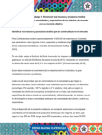 Evidencia Cuadro Comparativo Identificar Insumos Productos Textiles Comercializan Mercado