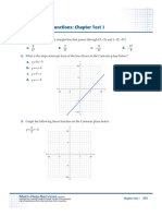 Introduction To Functions: Chapter Test 1: What Is The Slope of The Straight Line That Passes Through and ?