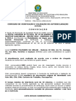 Comissão de Verificação E Validação de Autodeclaração (CVVA) Convocação