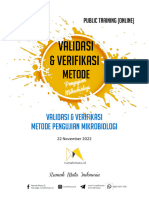MATERI Validasi & Verifikasi Mikrobiologi (22 November 2022)