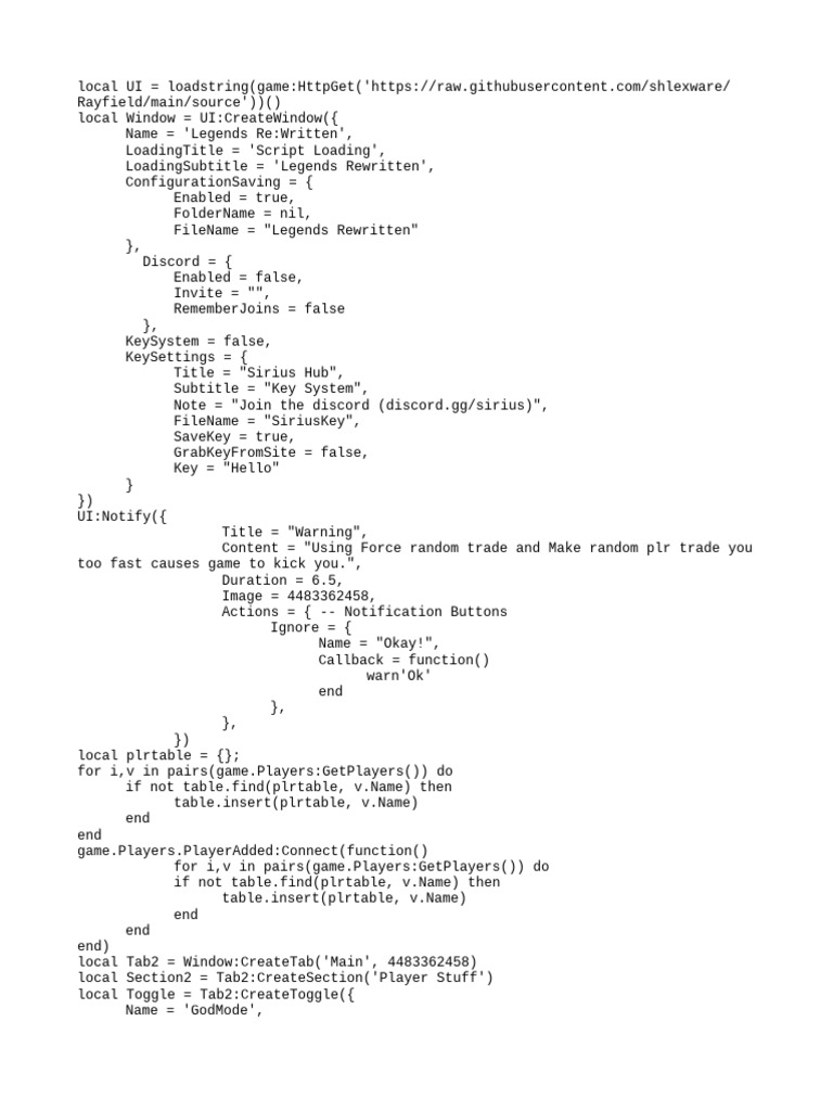 Legends Rewritten - Script | PDF | Computing | Software