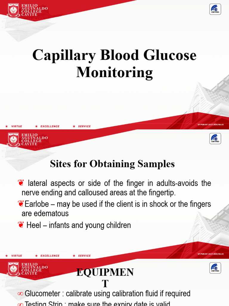 CBG Monitoring Procedure Overview | PDF | Clinical Medicine | Medical ...