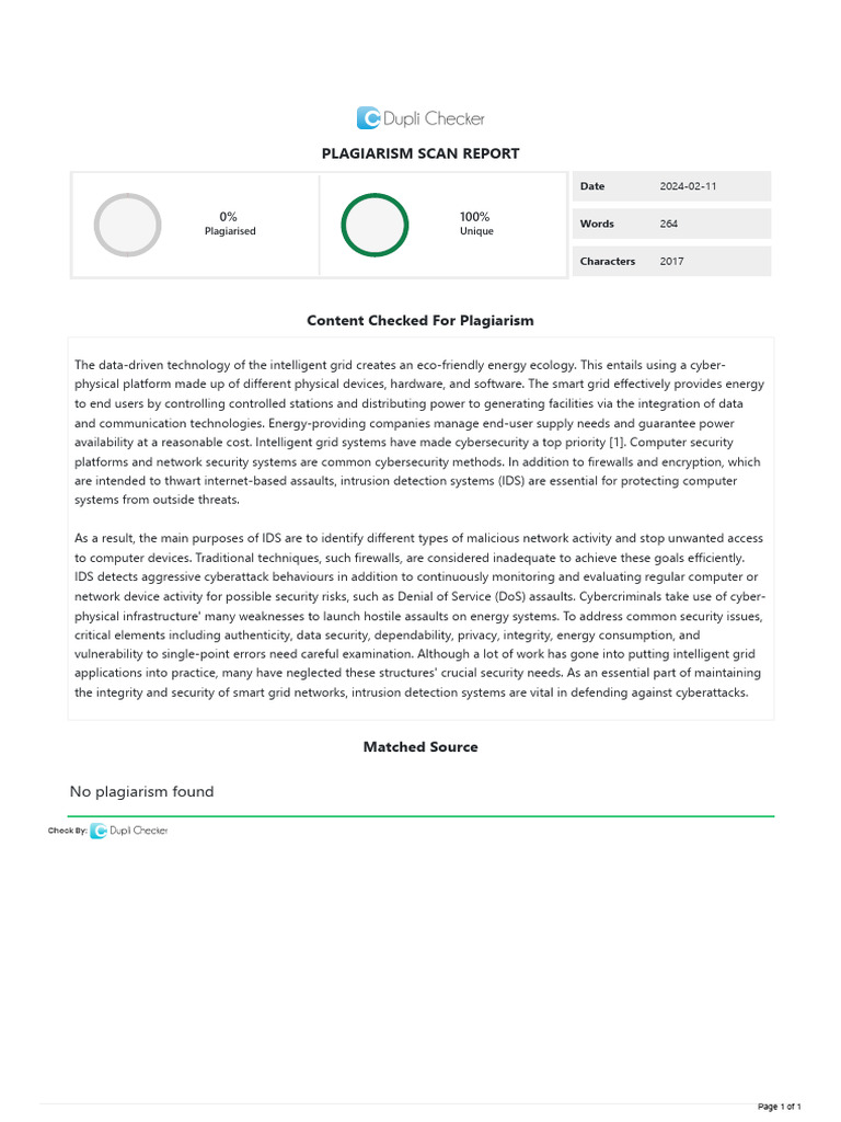 Duplichecker plagiarism report download free pdf security