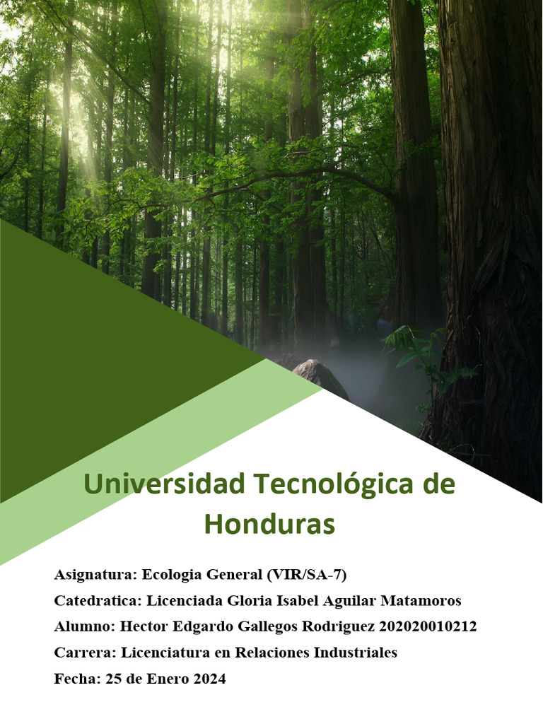 Tarea 2 Ecologia Parcial 1 PDF | PDF | Agua | Ecosistema