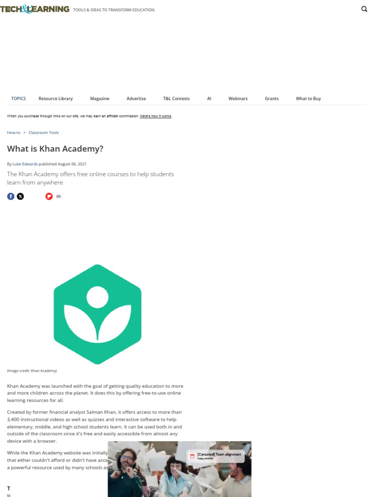 Overview of Khan Academy's Free Learning | PDF | Teachers | Educational ...