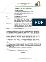 Informe de Conformidad - Pago Del 50% Por La Preparacion de Materiales Orolla