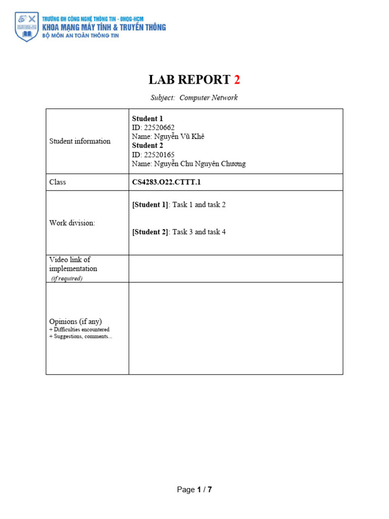 Computer Network Lab Report | PDF | Networking | Internet & Web