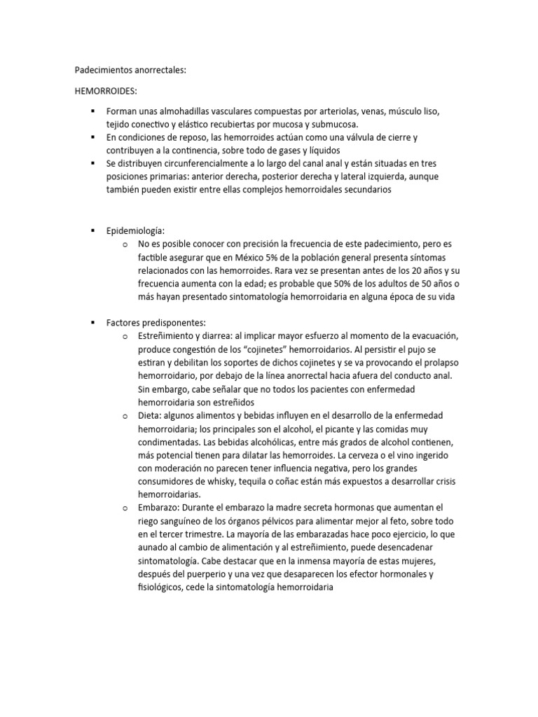 Padecimientos Anorrectales | PDF | Hemorroides | Enfermedades y trastornos