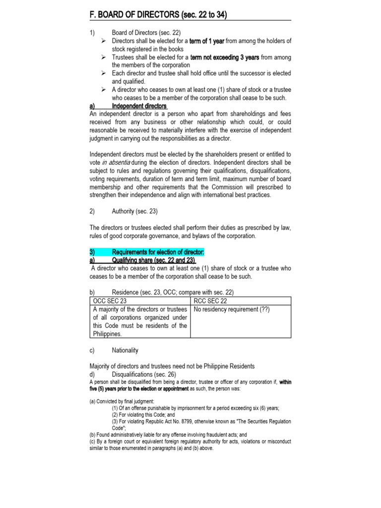 Board Of Directors Pdf Board Of Directors Corporations