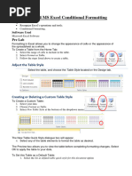 Lab # 04 MS Excel Conditional Formatting