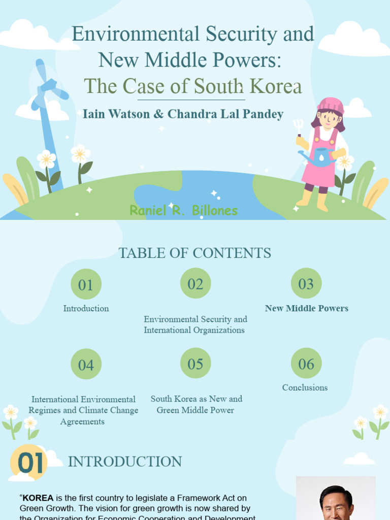 South Korea's Role as a Green Middle Power | PDF | South Korea | World ...
