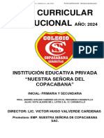 Plan - Curricular - Institucional - Nuestra Señora de Copacabana 2024.