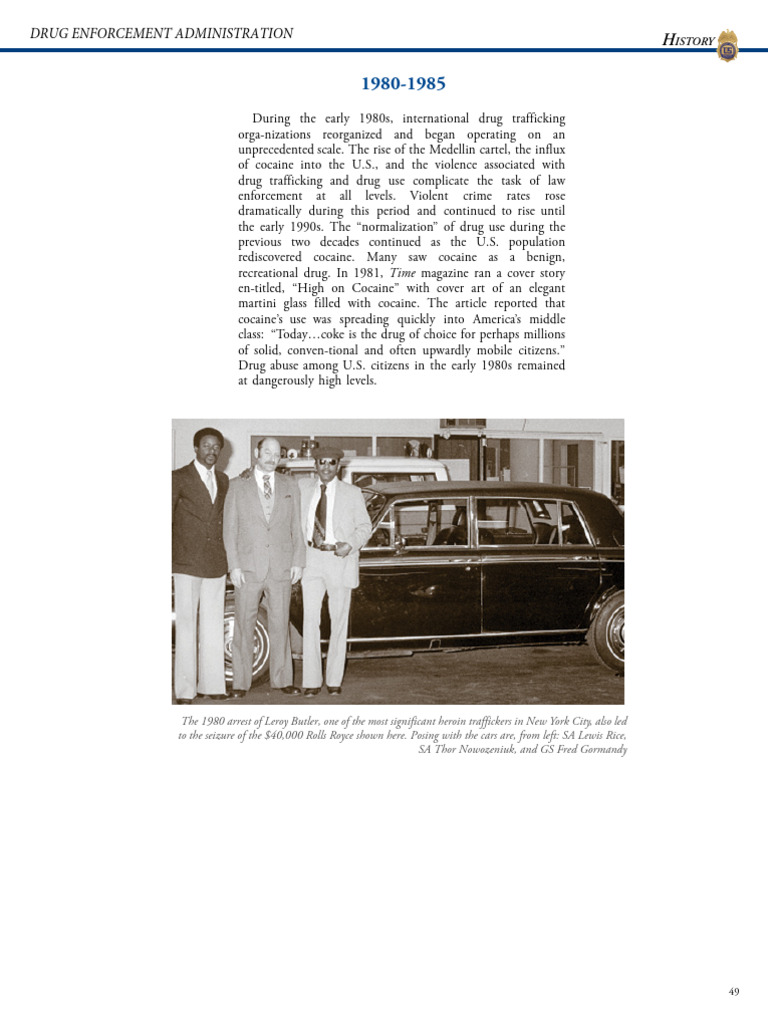 DEA History: 1980-1985 Drug Trafficking | PDF | Drug Enforcement ...
