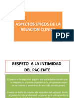 Aspectos Eticos de La Relacion Clinica