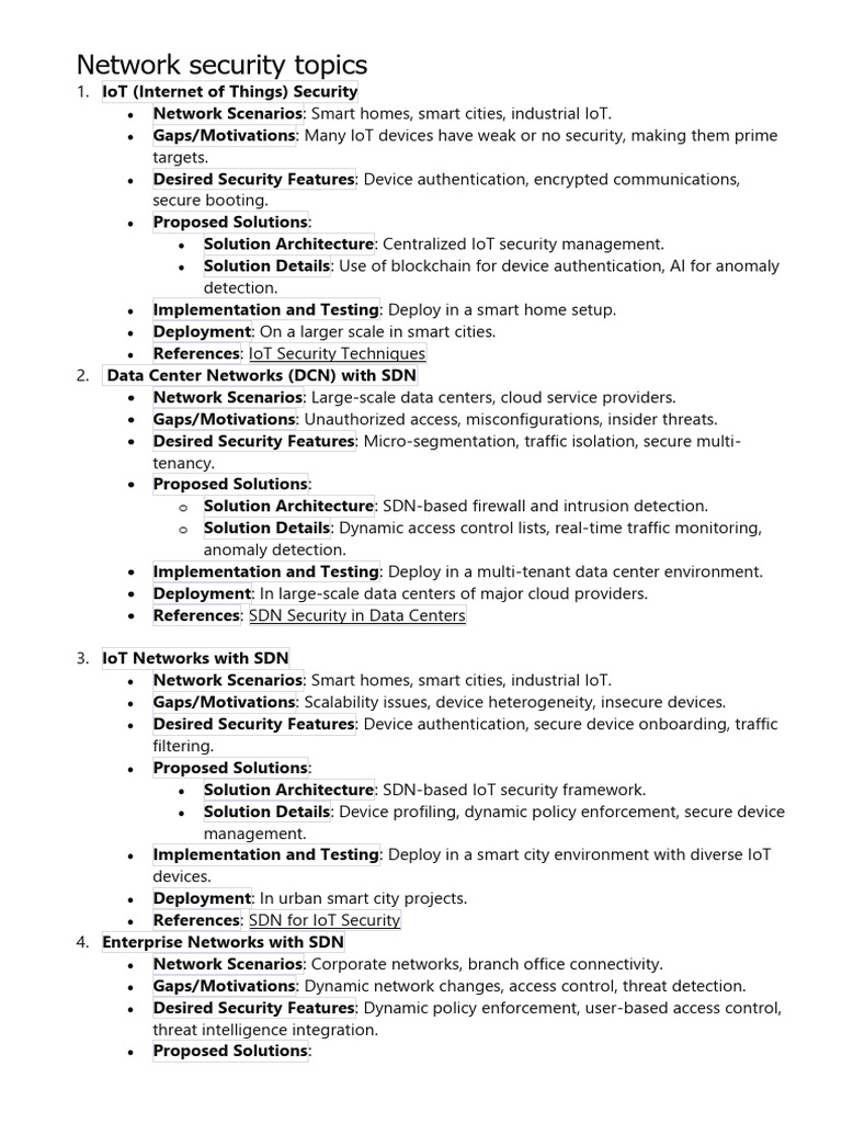 Network Security Solutions Overview | PDF | Security | Computer Security