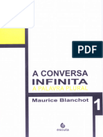 Resumo A Conversa Infinita A Palavra Plural Volume 1 Maurice Blanchot