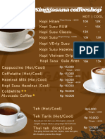 Hijau Minimalis Modern Daftar Menu Kafe Dan Kedai Kopi