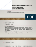 Materi LEGAL OPINION - LEGAL DUE DILLIGENCE (27 Mei 2023)