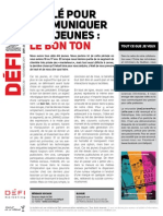 DÉFIMAG Numéro 29 - Novembre 2011: La Clé Pour Communiquer Aux Jeunes: Le Bon Ton