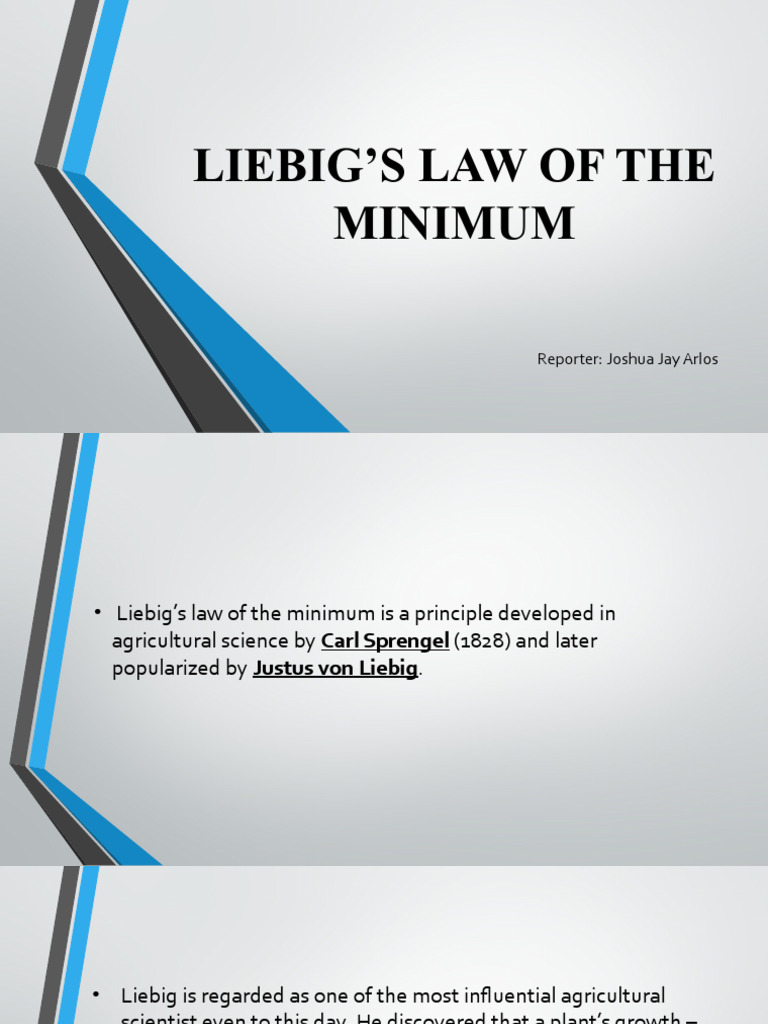Liebigs Law of The Minimum PDF
