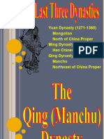 The Qing (Manchu) Dynasty
