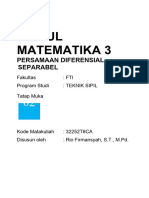 Pertemuan 2 Persamaan Diferensial Separabel