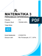 Pertemuan 3 Persamaan Diferensial Eksak Dan Fungsi Integrasi