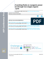 Effects of Working Fluids On Cryogenic Power Generation Through Two Stages Organic Rankine Cycle