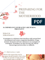 Preparing For The Motherhood H.E Report