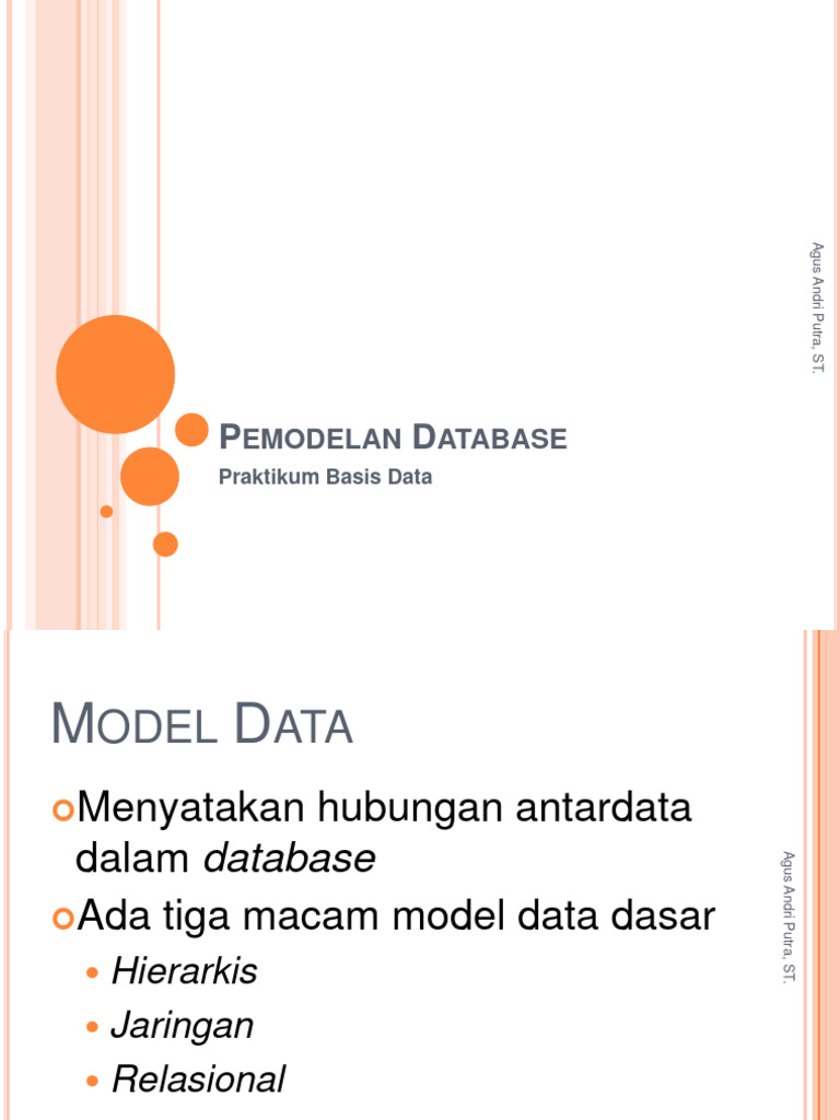 Pemodelan Database: Model dan Kunci Data | PDF