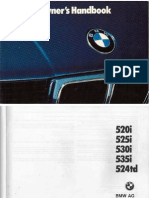 E34 Owners Manual